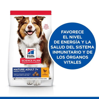 HILL'S SP CANINE MATURE +7 MEDIUM POLLO 14KG