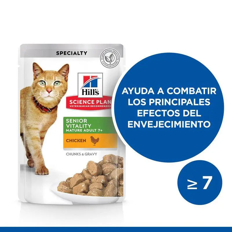 Hill's SP Feline Senior Vitality Pollo 85g sobre