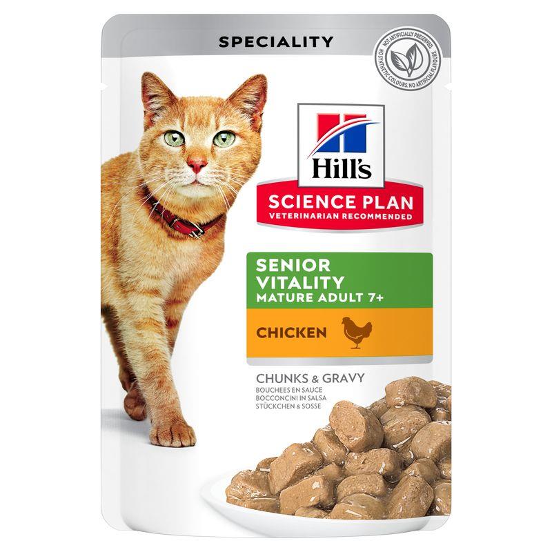 Hill's SP Feline Senior Vitality Pollo 85g sobre