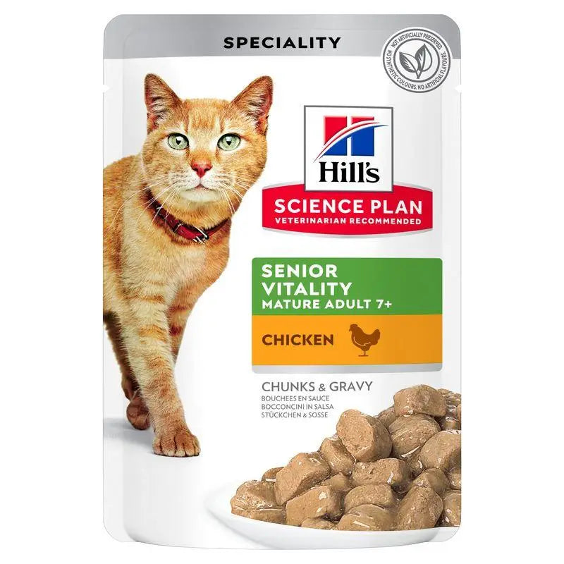 Hill's SP Feline Senior Vitality Pollo 85g sobre