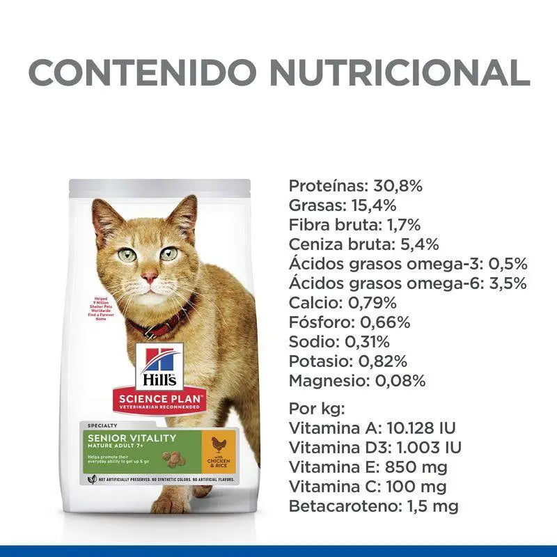 Hill's SP Feline Adult 7+ Senior Vitality Pollo 1.5kg