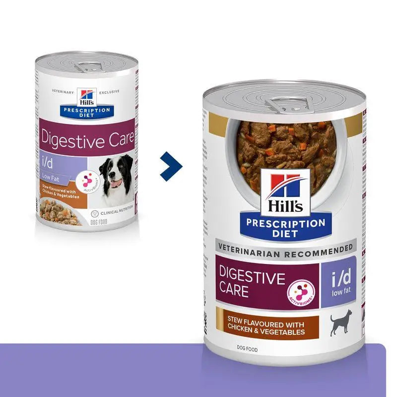 Hill's Canine i/d Low Fat Estofado con sabor a Pollo y Verduras 354g