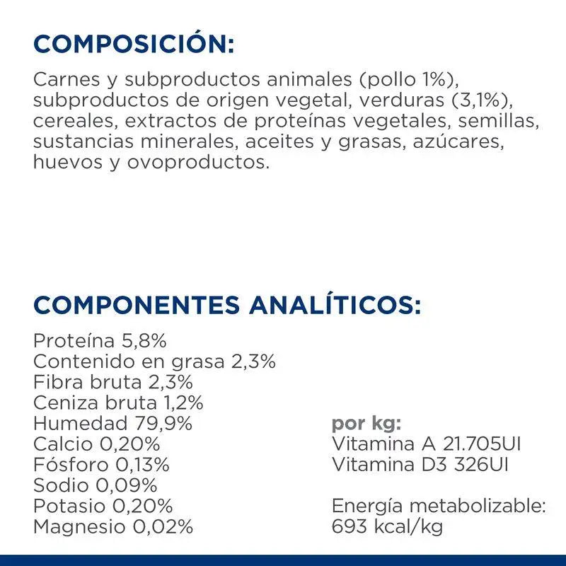 Hill's Canine Metabolic Estofado con sabor a Pollo y Verduras 156g