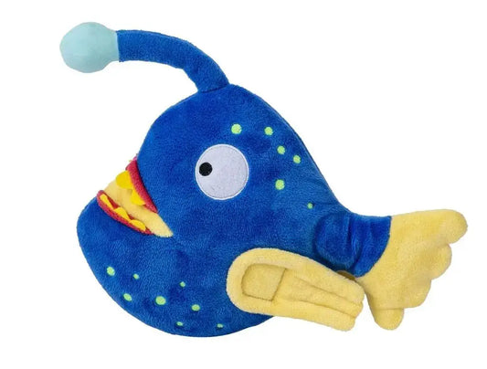 JUGUETE PERRO ANGLERFISH AZUL 30,5X19CM (BRILLA EN LA OSCURIDAD)