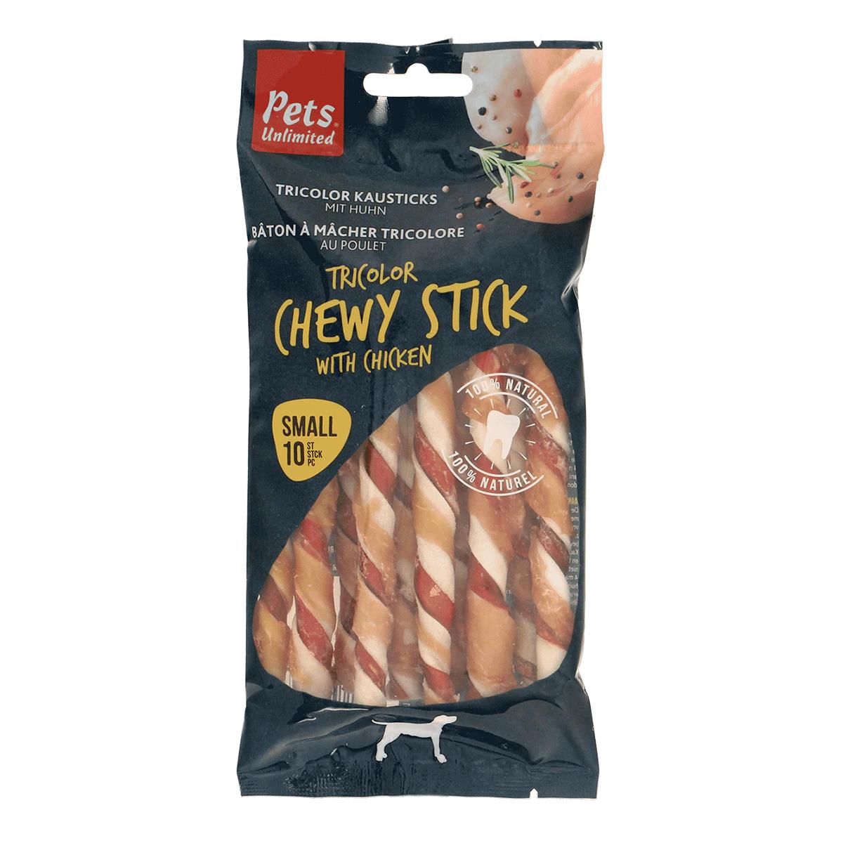 Snack Dog Pets Sticks masticables Tricolor con pollo 100g