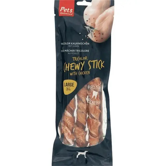 Snack Dog Pets Sticks masticables Tricolor con pollo 240g