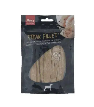 Snack Dog Pets Tiras de pollo y bacalao 100g