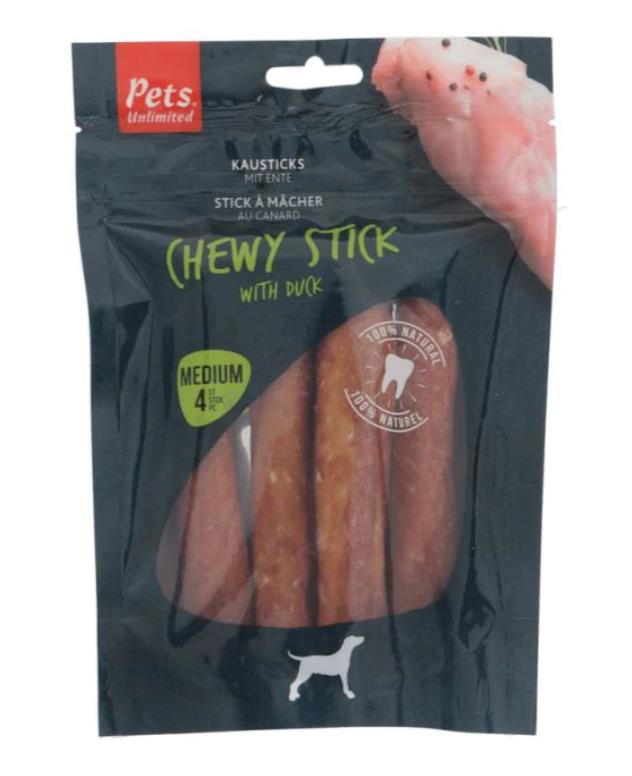 Snack Dog Pets Stick masticable con pato 100g