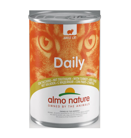 ALMO NATURE CAT DAILY GRAIN FREE LATA 400GR  MOUSSE PAVO