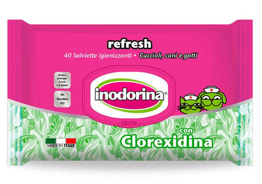 INODORINA TOALLITAS REFRESH CLORHEXIDINA 110UDES