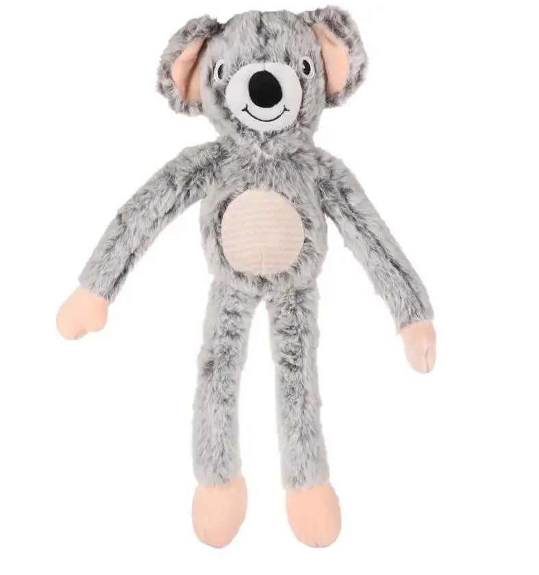 JUGUETE PERRO PELUCHE MUNKO MONO GRIS 31x9x40CM