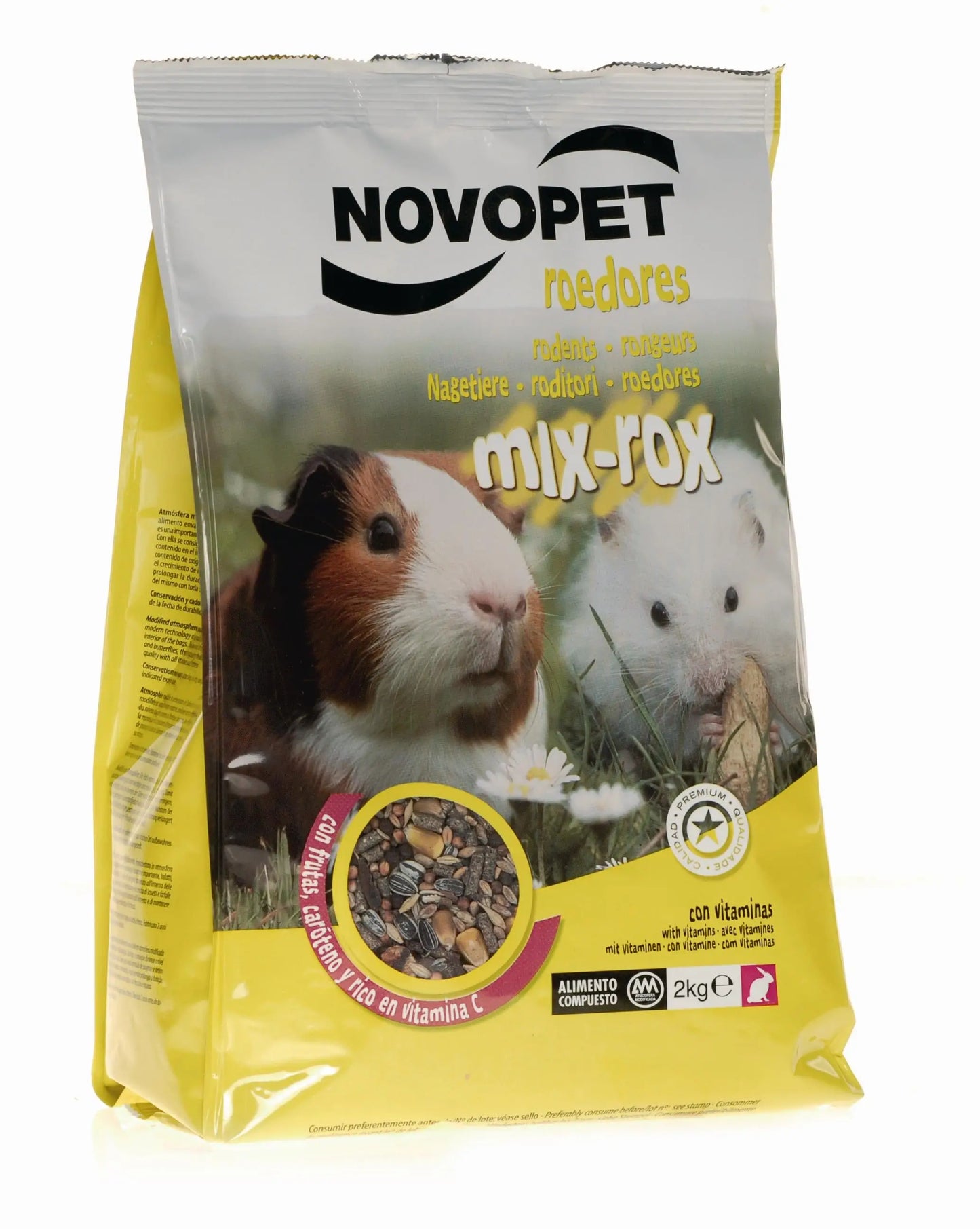 ALIMENTO ROEDORES MIX ROX 2 KG. NOVOPET