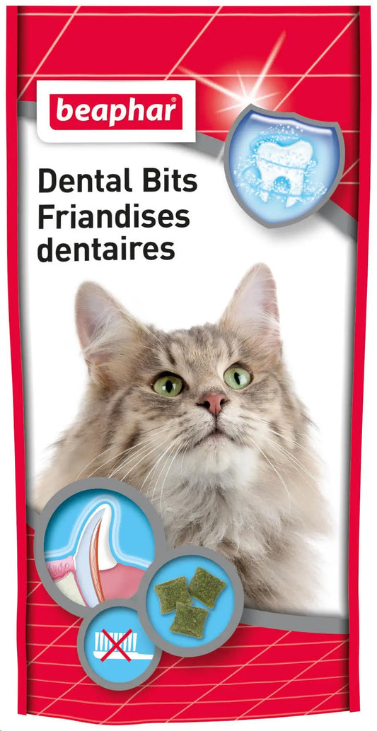 BEAPHAR BOCADITOS HIGIENE DENTAL "Cat-A-Dent Bits" GATO 35g