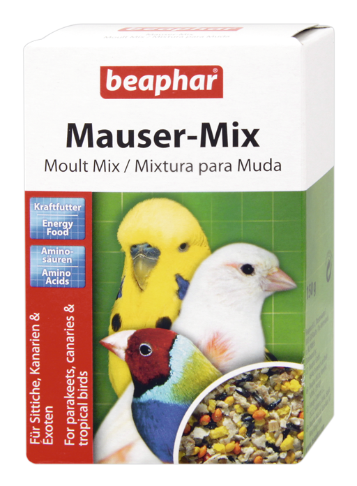 BEAPHAR MAUSER-MIX  MIXTURA PARA MUDA DE PLUMAS 150 g