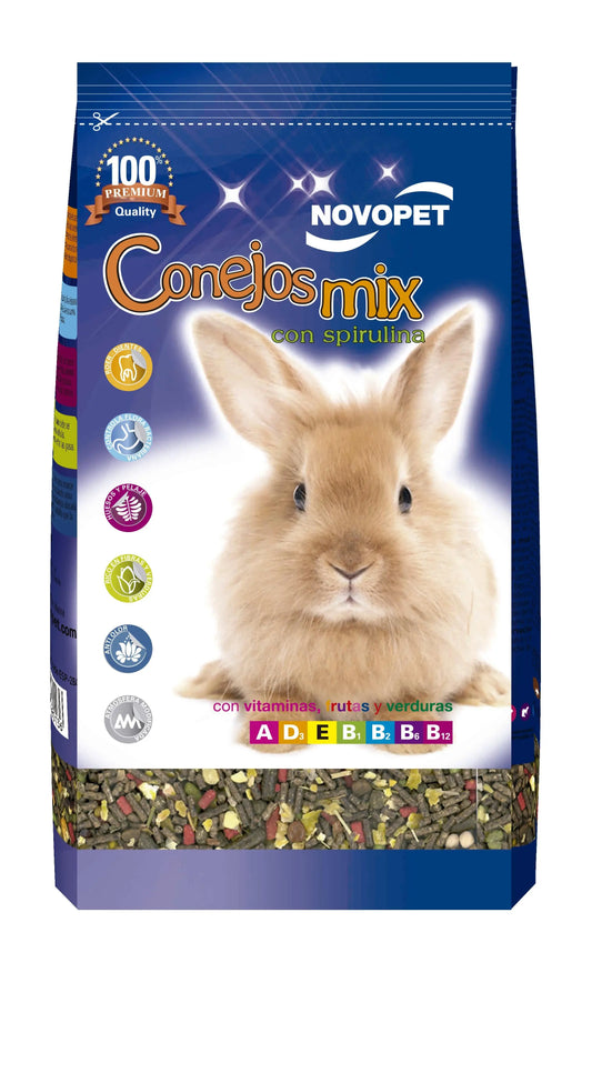 ALIMENTO CONEJOS MIX 900 GR. NOVOPET