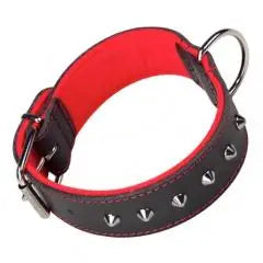 COLLAR FORNITURA CUERO CHOPPERS ROJO/NEGRO 65X4CM ARPPE