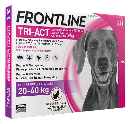 FRONTLINE TRI-ACT PERROS  3 PIPETAS