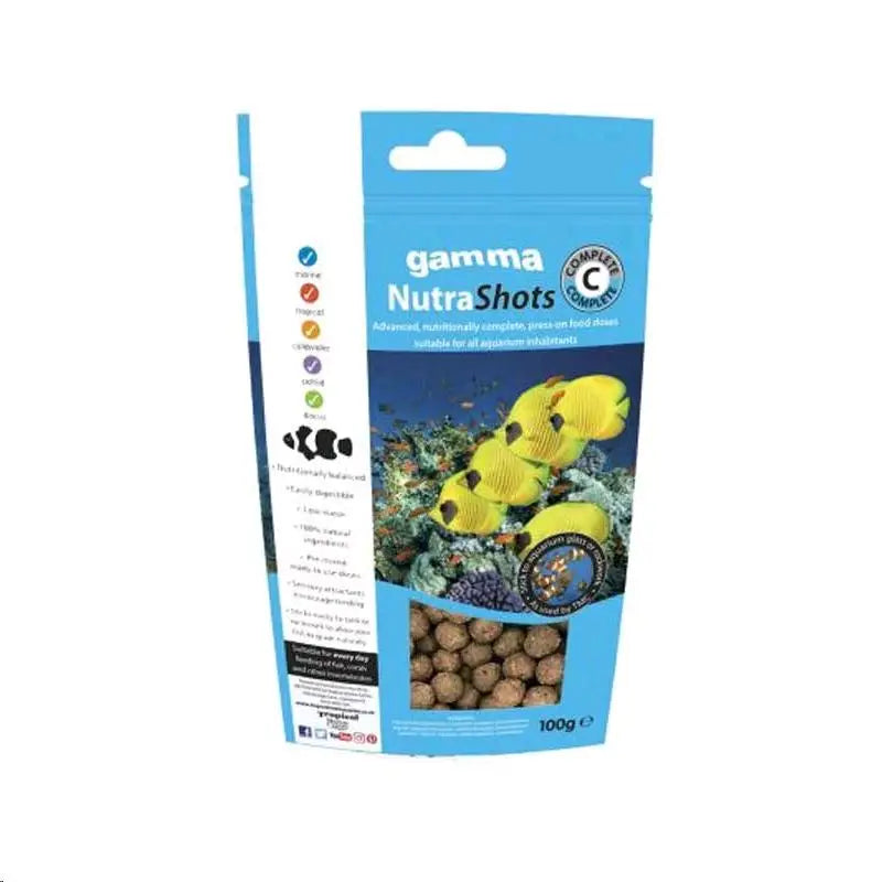 ALIMENTACION PECES GAMMA NUTRASHOTS COMPLETE 100GR