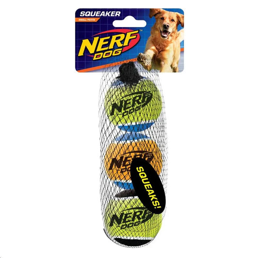 Juguete Nerf Squeaker Pelota Tenis 3ud T-S