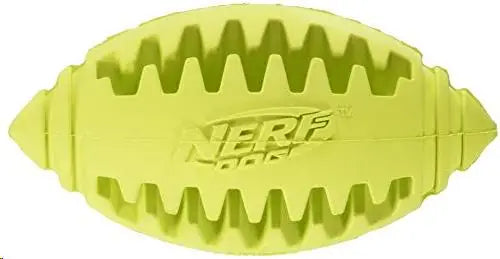Juguete Nerf Teether Pelota Rugby Dentada T-S verde/rojo