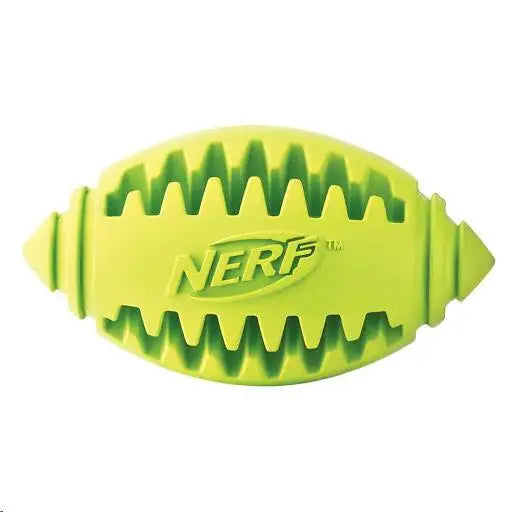 Juguete Nerf Teether Pelota Rugby Dentada T-M azul/verde