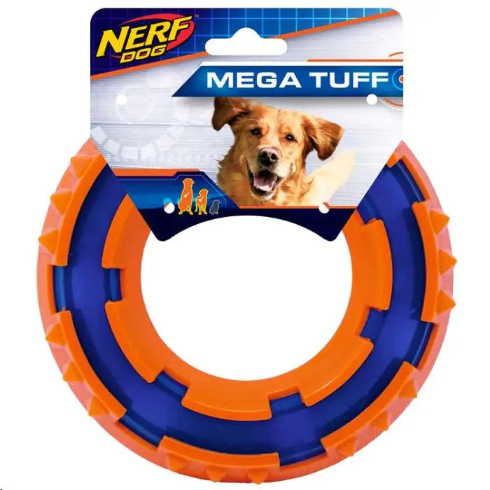 Juguete Nerf Mega Tuff Aro Volador Pinchos naranja/azul