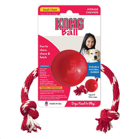 KONG ball with rope small
