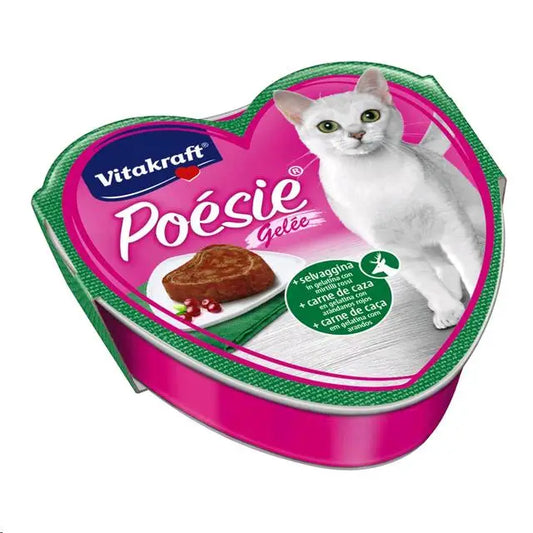 VITAKRAFT CAT POESIE GELATINA  85GR CARNE DE CAZA, ARANDANOS Y HIERBAS