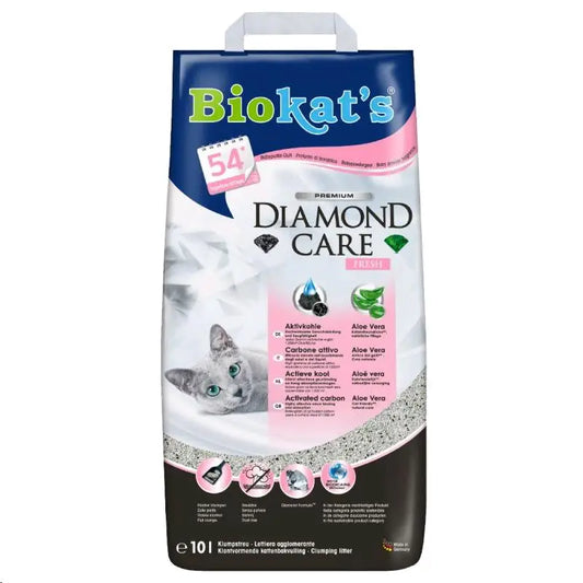 ARENA GATO AGLOMERANTE DIAMOND CARE FRESH 8L. 8,20KG BIOKAT'S