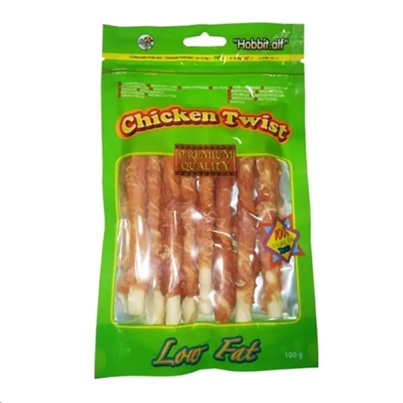 HOBBIT PALITOS TWIST CON POLLO BOLSA 100G