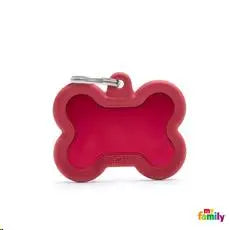 MY FAMILY HUESO ALUMINIO ROJO CON GOMA HTA01RED