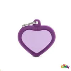 MY FAMILY CORAZON ALUMINIO LILA CON GOMA HTA02PURPLE