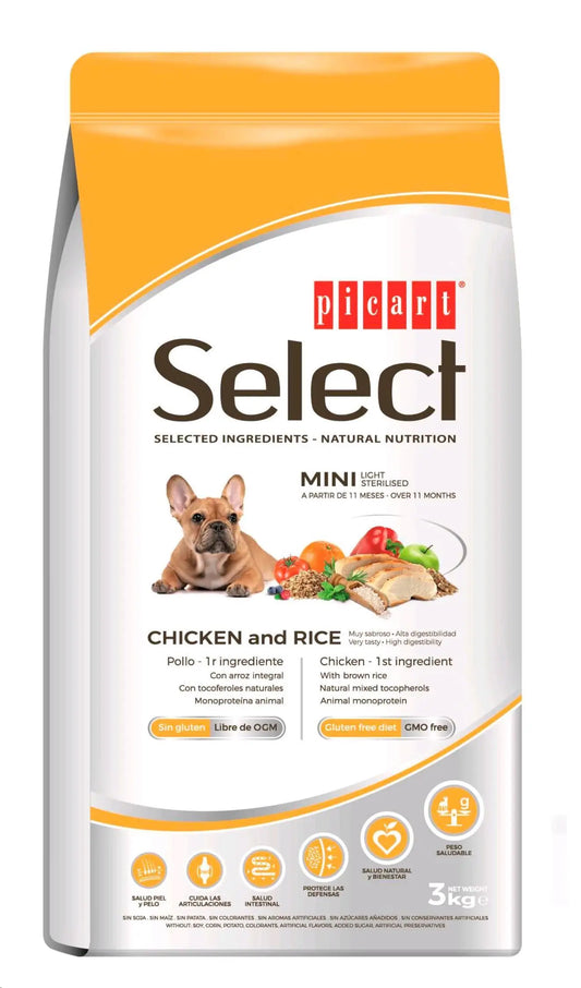 PICART SELECT DOG ADULT MINI LIGHT-STERILIZED
