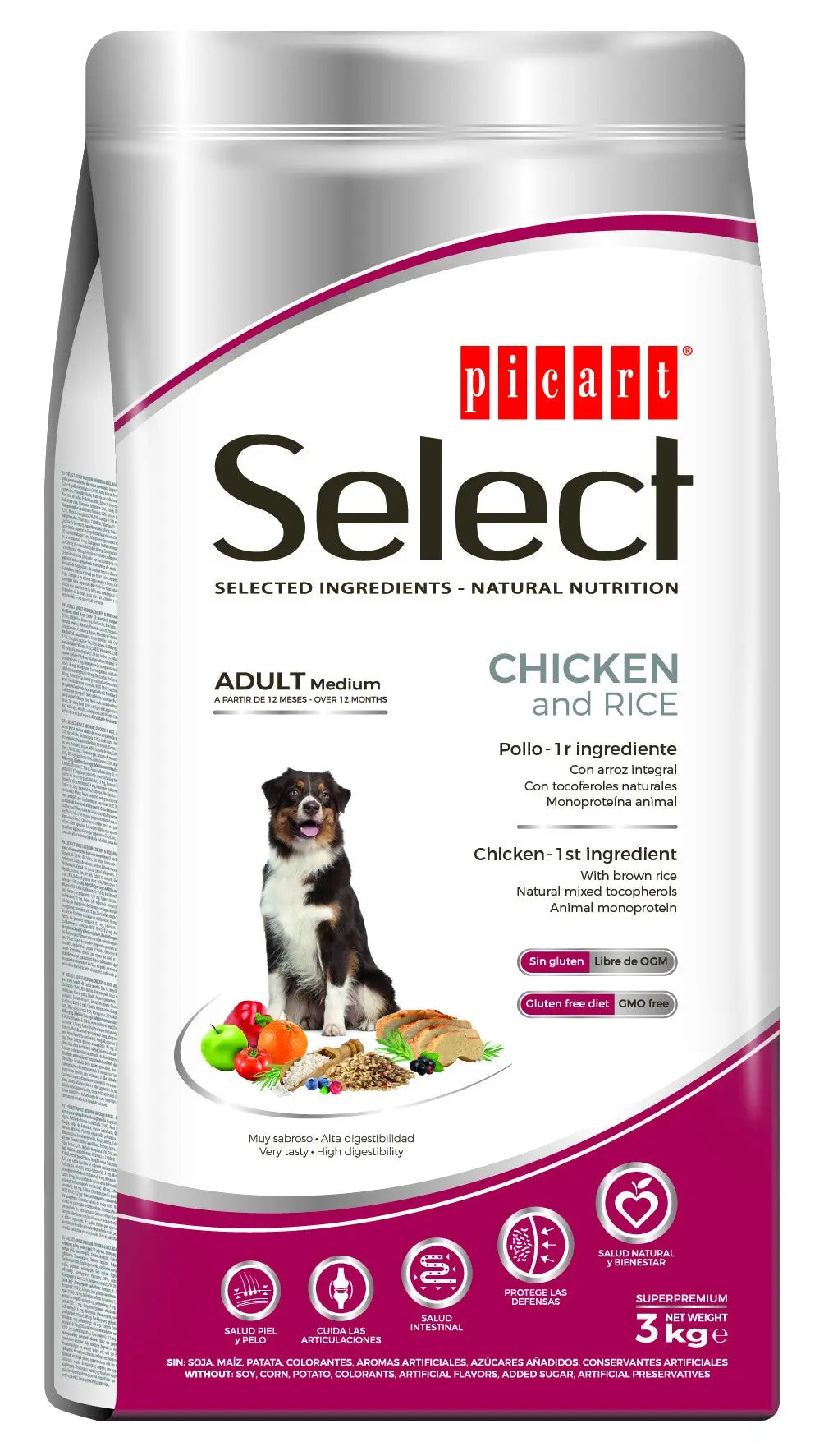 PICART SELECT DOG ADULT CHICKEN & RICE