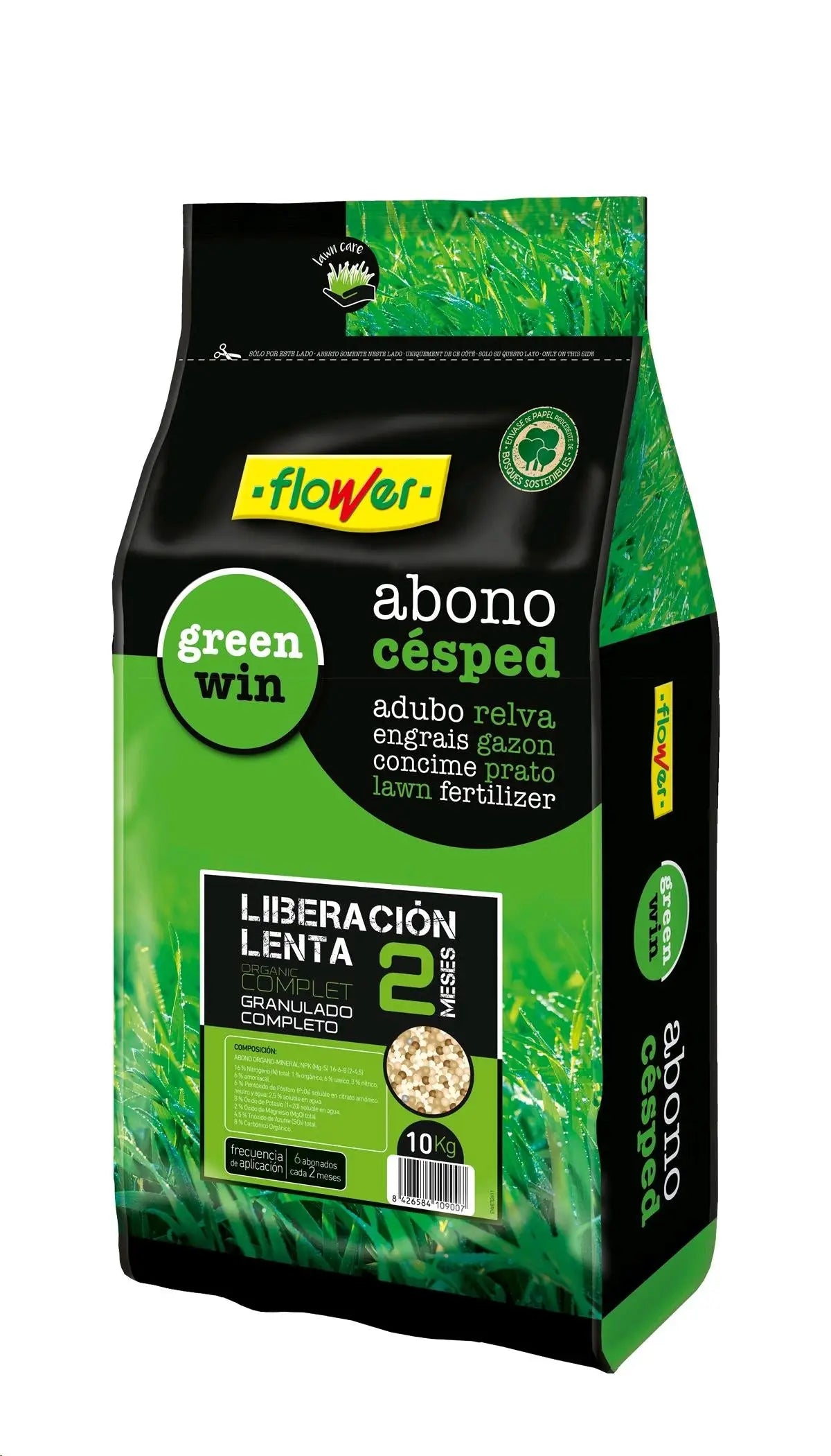 ABONO CESPED ORGANICO COMPLET FLOWER 10KG