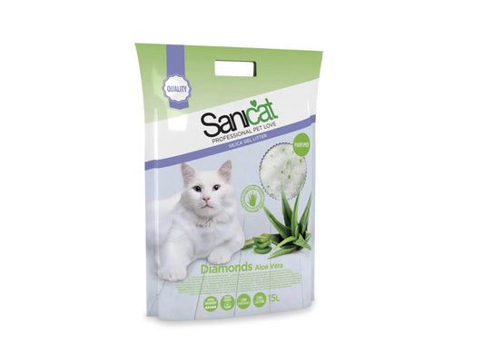 SANICAT PERLITA SILICE PARA GATO ALOE VERA 5 L.