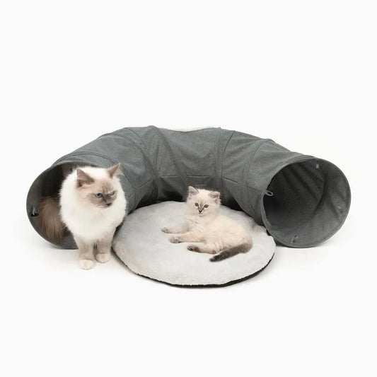 CATIT VESPER TUNEL CON CAMA GRIS 68X97X28CM