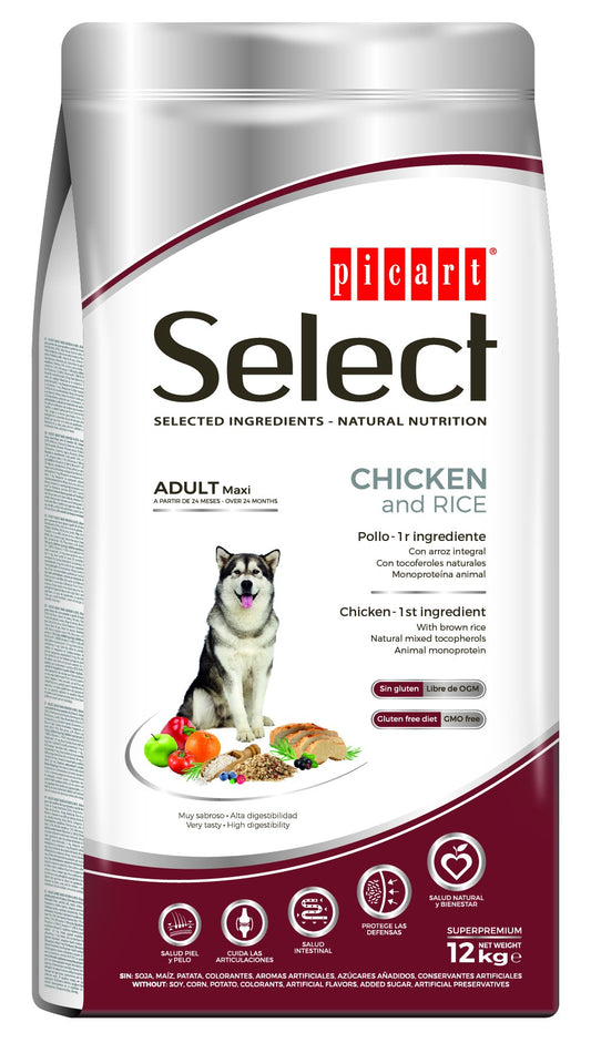 PICART SELECT DOG ADULT MAXI CHICKEN & RICE 12KG