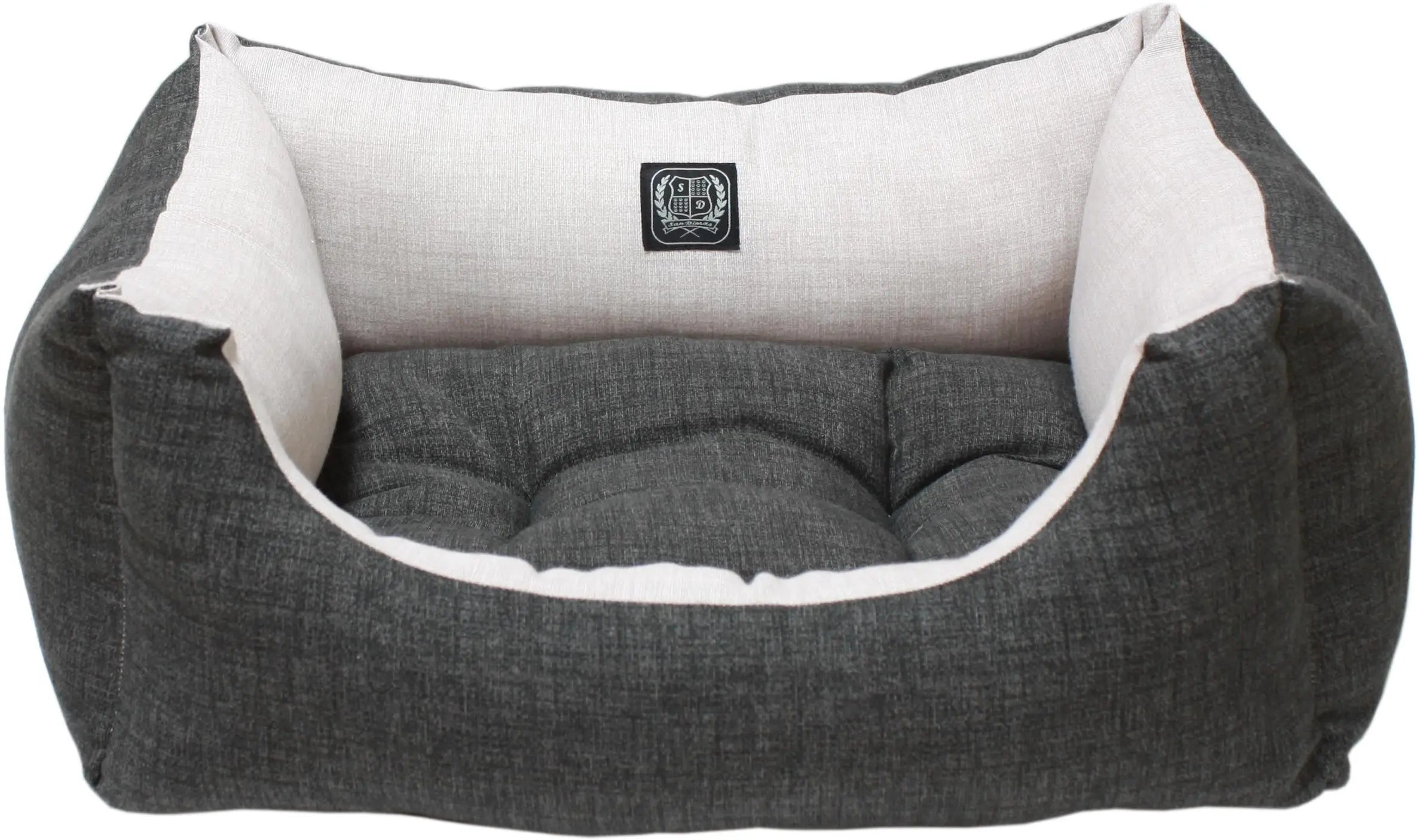 CUNA ACOLCHADA EDGAR GRIS PEQUEÑA 55X40CM SANDIMAS