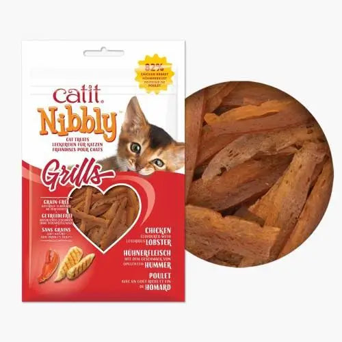 CATIT SNACK NIBBLY GRILLS POLLO&LANGOSTA GATOS 30GR