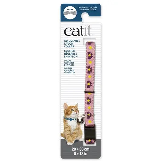 Catit Collar Nylon Ajus.Cascabel Rosa /Purpura Arc