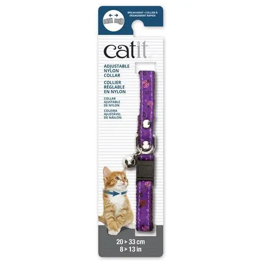 Catit Collar Nylon Ajus.Remach./Cascabel Purp.Mari