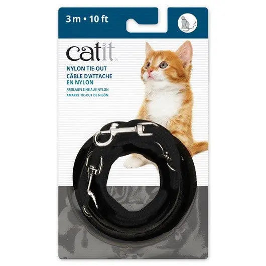 Catit Nylon Tie-Out, Negro, 3m