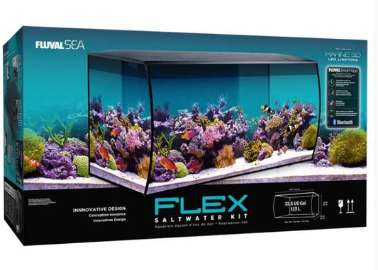 FLUVAL ACUARIO FLEX MARINO+SKIMER+CALENTADOR 123 L